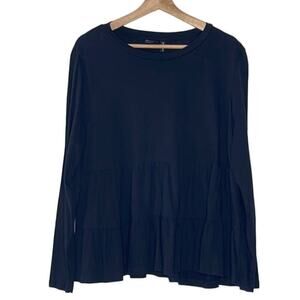 ASOS DESIGN‎ BLACK LONG SLEEVE RUFFLE  TOP SIZE 12